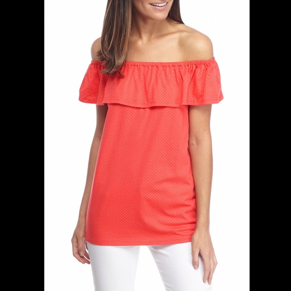 MICHAEL Michael Kors Tops - NWT Michael Kors Polka Dot Flounce Top